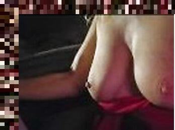 masturbation, publik, fru, samling, bil, exhibitionist