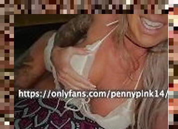 Blonde Girl Flashes Her Tits on Video and Plays with them