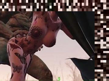 Big Ass Tatooed MILF Morning Fucked By Friendly Mutant: Fallout 4 AAF Mod Sex Animation Video Game