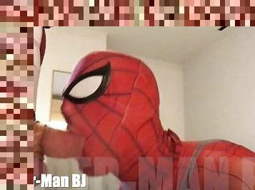 Captain America gets a blow from Spiderman