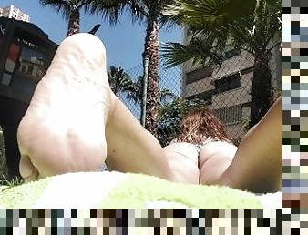 Enjoy my pretty feet and my sexy legs while I ignore you!!