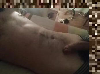 Hairy teen jerking off & showing armpits