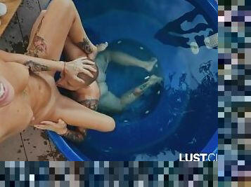 Owiaks Getting Crazy Together in the Outdoor Jacuzzi - Yoga Getaway on Lust Cinema by Erika Lust
