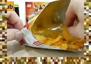 POV: I'm eating even more chips before unboxing new Lego minifigures