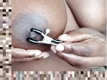 tetas-grandes, enorme, pezones, negra-ebony, negra, natural, tetas