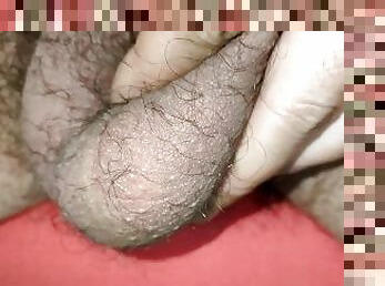 Twink hairy balls - ballsack close up