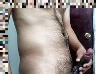 HAIRY LATIN GUY JERKING OFF AND CUM