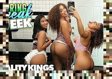 REALITY KINGS - Willow Ryder Shows Her Perky Tits To Seduce Kira Perez & Ameena Green For A Threeway