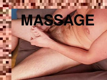 Small penis massage and cum surprise - Bear hairy twink cum shot wanks and jerks balls