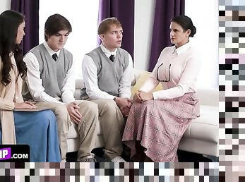Mom Swap - Strict And Religious Stepmoms Swap Their Naughty Teen Boys To Teach Them A Lesson